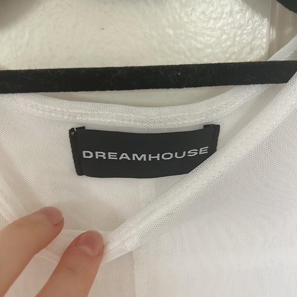 NEW Dreamhouse index small mesh window white bodysuit - Picture 3 of 4